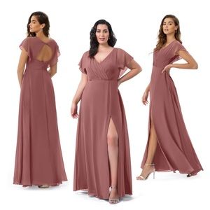 Azazie Rylee Desert Rose Bridesmaid Dress